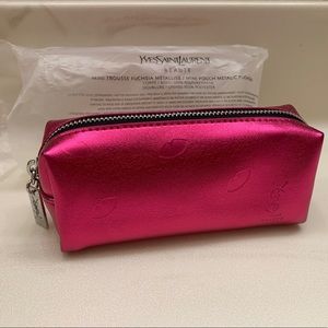 Yves Saint Laurent Makeup Pouch Metallic Fuchsia